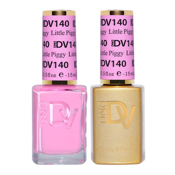 DND Gel Diva Polish Set - 1 each of Gel Polish and Nail Polish, 140 Little Piggy, 0.5 Fl Oz