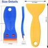 3Pack Plastic Razor Blades Scraper Tool (1Spatula)10 Double Edged blades,No Scratch Sticker Removal Scraper for Cleaning Adhesive Label Decal Glue from Stove top,Glass Window,Cooktop,Car Windshields.