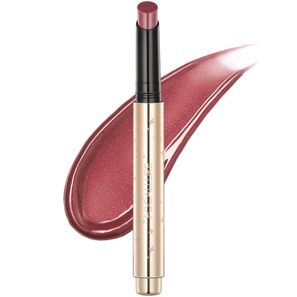 FOCALLURE Shimmer Lipstick,Moisturizing Plumping Lip Gloss,Shimmery Glossy Finish,Hydrating,Long Lasting,Non-Stick Cup Lip Makeup,High Shine for Plumper Looking Lips,Mellow