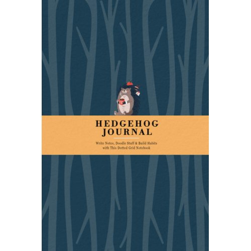 Hedgehog Journal: Write Notes, Doodle Stuff & Build Habits with This Dotted Grid Notebook | Hedgehog Enjoying Coffee