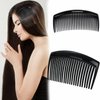 8 Packs French Twist Comb, Dwwffer Plastic Side Hair Combs with 29 Teeth Hair Comb Hair Clip Combs for Fine Hair Accessory for Women- Black