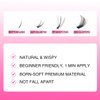 TDANCE Natural Individual Lash Clusters Kit Multi-type Mixed DIY Eyelash Extension:Bottom Lashes, Volume Lashes, 7D Wispy Spikes Fans, 20D Clusters, Bond&Seal, Lash Tweezer DIY at Home (5-16mm, Kit)