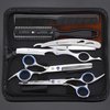 Marhaba AS Silver Hair Cutting Scissors for Men and Women,10 Pieces Hair Cutting kit, Hair Cutting and Thinning Shears, Stainless Steel Barber Scissors for Hair with Cape and Feather Razor