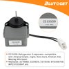 2315539 WP2315539 Refrigerator Evaporator Fan Motor by Blutoget - Compatible with Whirlpool Ken-More Refrigerator - Replaces WP2315539 2219689 2225625 W10438708 WP2315539VP AP6007247 PS11740359