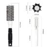 Round Brush for Blow Drying, 1 inch Small Round Barrel Hair Brushes with Ball Tip Boar Bristles, Nano Tech Thermal Ceramic Ionic, Double Edge Razor Comb for Hair Cutting Included