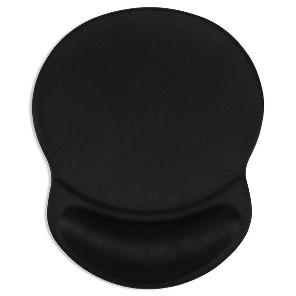 ITNRSIIET Mouse Pad, Ergonomic Mouse Pad with Gel Wrist Rest Support, Gaming Mouse Pad with Lycra Cloth, Non-Slip PU Base for Computer, Laptop, PC, Home, Office & Travel, Black