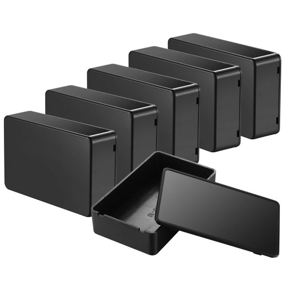 ABS Plastic Project Boxes for Electronics, Waterproof Junction Box, Electrical Project Enclosure, Black Dustproof Project Case - 3.93 x 2.36 x 25 inch