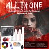 VIOLA HOUSE SFX Makeup Kit, Halloween Special Effects Makeup, 6 Colors Bruise Wound Face Body Paint + Scar Wax + Scar Oil + Liquid Latex + Fake Blood + Spatula + Stipple Sponge + Brush.