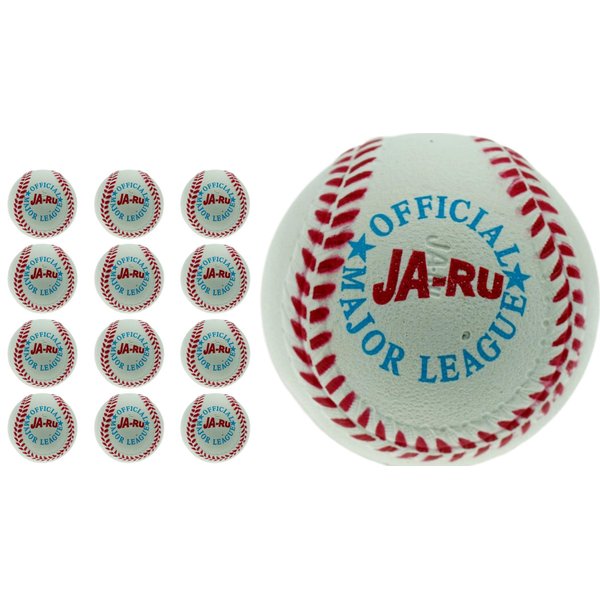 JA-RU High Bounce Sponge Balls Rubber Baseballs (12 Units) Bouncy Balls for Kids. Outdoor Sports. Baseball Practice Equipment. Bulk Party Favors, Goodie Bag Stuffers. 987-12p