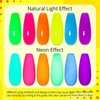 UR SUGAR Neon Poly Extension Gel Nail Polish Set, 6 Colors Hot Pink Neon Green Yellow Orange Bright Colors Spring Summer Poly Nail Gel Polish Kit Long Lasting Soak Off Gel Polish Gift Box for Women