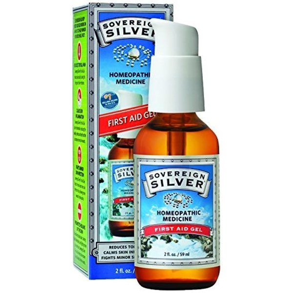 Sovereign Silver First Aid Gel - Homeopathic Medicine, 2oz (59mL) - Be Prepared for Life's Little Mishaps (Pack of 2)