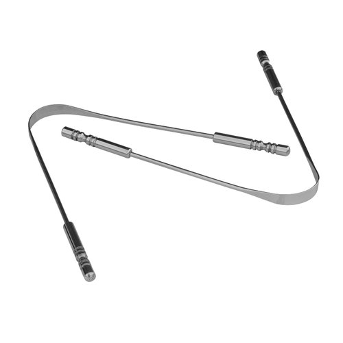 Stainless Steel Tongue Cleaner, Set of 2 for Bad Breath Treatment - Surgical Grade