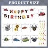 Race Car Birthday Party Decorations - Include Race Car Birthday Banner and Hanging Swirl Deocr Race Car Theme Party Supplies