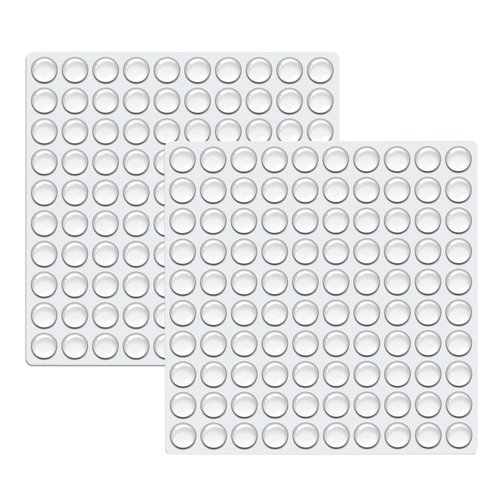 200Pcs Cabinet Door Bumpers- Rubber Door Stoppers for Cabinets and Drawers，Premium Eco-Friendly Silicone, Strong Adhesion,Transparen