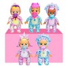 Cry Babies Tiny Cuddles Dinos Stella- 9" Baby Dolls, Cries Real Tears, Dinosaur Metallic Themed Pajamas
