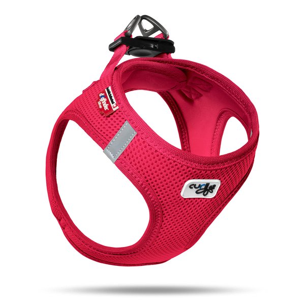Curli Vest Harness Air-Mesh Dog Harness Pet Vest No-Pull Step-in Harness with Padded Vest Red 3XS