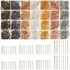 Junkin 2800 Pieces Headpins for Making Jewelry Flat Head Pins Set 0.63 Inch 0.71 Inch 0.79 Inch 1.18 Inch Jewelry Making Head Pins Mix Beading Pins for DIY Jewelry Making (Multicolor)