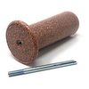 OPTIMUM Slim Memorial Cemetery Flower Vase - Plastic (North American Pink Granite) with Metal Ground Spike, Grave Marker, Decorations for Gravesite, Headstone Flowers Holder, Garden Lawn & Yard