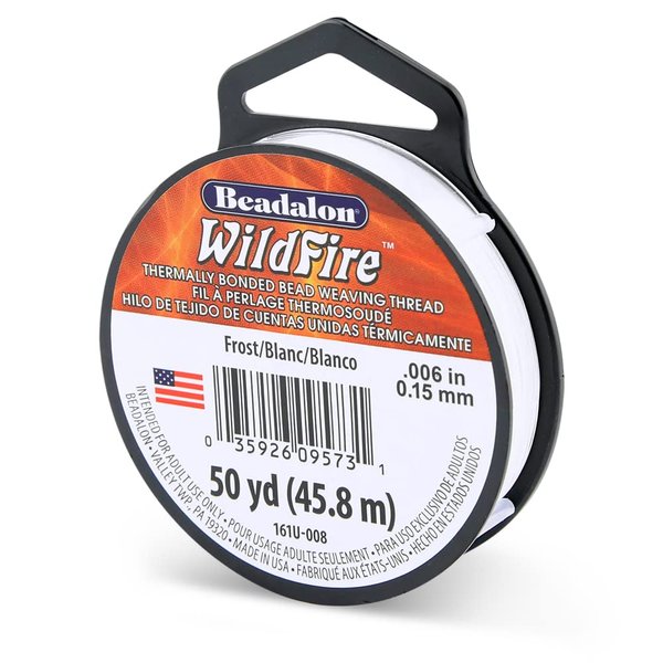 Beadalon Wildfire, 0.006 in, 0.15 mm, Break Strength 10 lb / 4.5 kg, Frost, 50 yd / 45 m