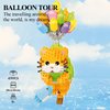 Balloon Cat Building Set with Dust Cover, Mini Micro Animals Building Blocks Set, Small 3D Crossing Pet Model STEM Toys for Kids Adult, Not Compatible with Lego, 479 PCS (KK0014)