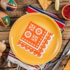 100 Pack Mexican Paper Napkins Fiesta Disposable Cocktail Napkins Papel Picado Decorative Scalloped Napkin for Cinco De Mayo Mexican Fiesta Table Decor Party Supplies