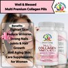 Multi Premium Collagen Supplements for Women with Vitamin C, E -Tighten Skin, Reduce Wrinkles, Strong Nails, Joints & Hair Growth - Anti Aging Skin Care Supplements for Women -90 Capsules