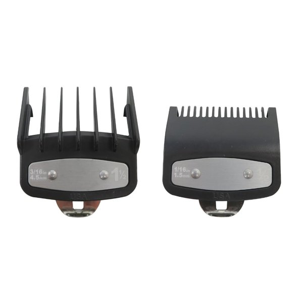 Latest Upgraded Guard 1/16in 1.5mm & 3/16in 4.5mm Guide Clipper Comb Metal Clip SIZE 1/2 & 1 1/2 Replacement For Wahl