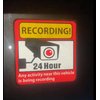 4 PCS Camera Recording Cars Stickers,4×4 Inch Self-Adhesive Vehicle Reflective Stickers, Sticker Security Warning Sign,Warning Decals Labels Bumpers for Family car,Rideshare, Taxi, Van,Truck,etc