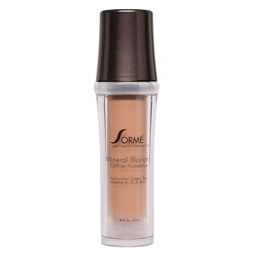 Sorme Mineral Illusion Foundation in Golden Light (25ml) | Oil-Free Liquid Foundation | With Shea Butter, Green Tea, and Vitamins A, C, and E | Hydrating Mineral Makeup Foundation for Face and Body