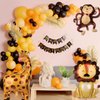 7pcs Jungle Safari Animal Balloons, Various Animal Theme Party Balloons Animal Print Balloons for Kids Zoo Party Decoration Supplies Monkey Elephant Zebra Leopard Crocodile Giraffe Shaped