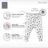 The Peanutshell Baby Pants Set, Newborn to 24 Month Sizes, Black, Grey, & Safari Animals (18 Month)