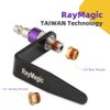 RayMagic Steel Pneumatic Tool Rafter Hook 360° Swivel Hanger, Durable,Reusable Metal Organaizer Adjustable Easy Install Hooks with 1/4" Air Tool Swivel Fitting, for Air Nailer, 2-Piece, Purple