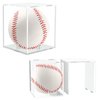Anwenk Baseball Display Case 4Pack, Baseball Holder Case UV Protected Acrylic Cube Square Clear Official Baseball Autograph Display Case Memorabilia Display Box for Official Size Baseball