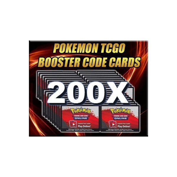 200 Booster Pack Code Pokemon Card Lot - Online Game PTCGO