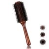 O BRUSHZOO Round Brush for Blow Out, Boar Bristle Round Brush for Blow Drying, Straightening, Styling, Round Hair Brush for Women Men Adds Shine, Volume (2.5in)