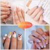 9 Sheets Flame Nail Stickers Decals, TOROKOM 3D Holographic Self-Adhesive Fire Nail Decals White Black Silver Gold Red Flame Nail Art Stickers Nail Art Supplies for Nail Decor