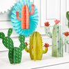 6PCS Cactus Table Centerpiece Decorations, Cactus Honeycomb Party Decorations, Summer Mexican Themed Party Decorations, Baby Shower Centerpiece Decorations&Birthday Party Decor (6-Pack)