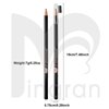 6pcs 2mm Ultra-Thin Eyebrow Pencil with Brush Waterproof Long-Lasting Slim Eyebrow Pencil Peel off Microblading Mapping Pencils (#01 Black)