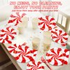 100Pcs Christmas Candy Cane Party Plates and Napkins Party Supplies Peppermint Party Tableware Set Red and White Striped Christmas Winter Party Decor Favors for Holiday Xmas Theme Party Serves 25