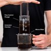 Aeropress Clear Coffee Press – 3 in 1 brew method combines French Press, Pourover, Espresso - Full bodied coffee without grit or bitterness - Small portable coffee maker for camping & travel