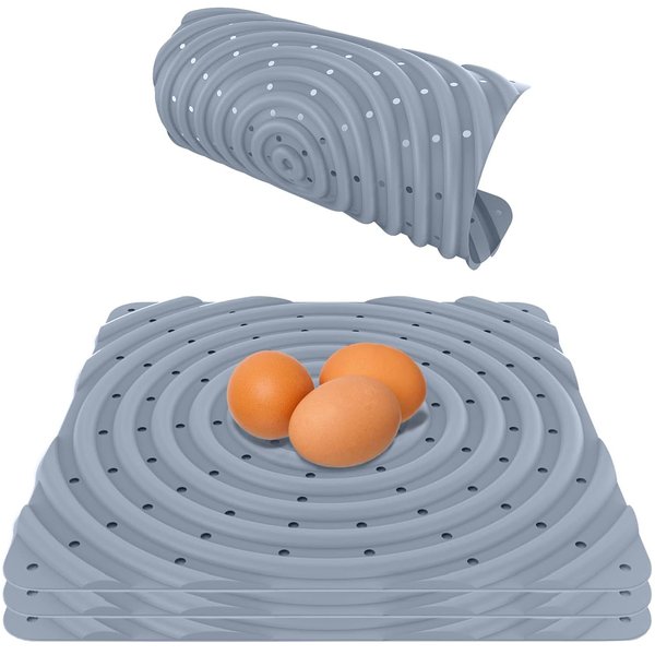Lil'Clucker 4 Washable Chicken Nesting Pads for Laying Eggs - Nesting Pads for Chicken Coop - Gray Nesting Box Pads for Chickens - Durable Chicken Bedding for Coop, Poultry Nest Box Pads for Chickens