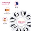 GON Lash 1000 Fans Tray Volume Lash Extensions Mixed length | Premade Fans Eyelash Extensions | Mega Lash Extension | Promades Eyelash Fans | D Curl, 9-16mm, 3D