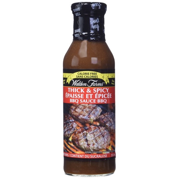 Walden Farm - No Carbs, Sugar-Free, Calorie-Free Thick & Spicy Barbeque Sauce - 12-oz. Bottle