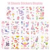 Tuenmofun 14 Sheets Glitter Temporary Tattoos for Kids, Cute Fairy Makeup Waterproof Stickers with 120+Pcs Pattern for Girls Face Decals, Birthday Party Decorations