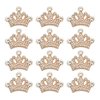 Rodvanvo 24 Piece Crown Jewelry Embellishment for DIY Handmade Hair Accessories Sneakers, Clothes, Party Decorations Gift Box ，Dress，Rhinestone Alloy Appliques Decorative Home Decor (Gold)
