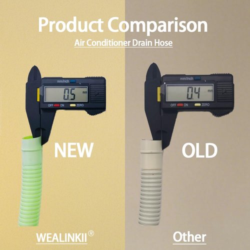 WEALINKII New Version 50ft Mini Split Air Conditioner Drain Hose, 5/8" I.D Universal Mini Split Hose Line, Outdoor Durable Eco-Friendly Anti-Aging Air Conditioning Parts and Accessories
