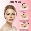Eyebrow Pencil Eyebrow Microblading Pen - 4 Tip Microblade Eyebrow Pencil - Eye Makeup Eyebrow Pen with Waterproof, Smudge-proof and Long Lasting, Eyebrow Makeup for Natural Eyebrow Hair - Black