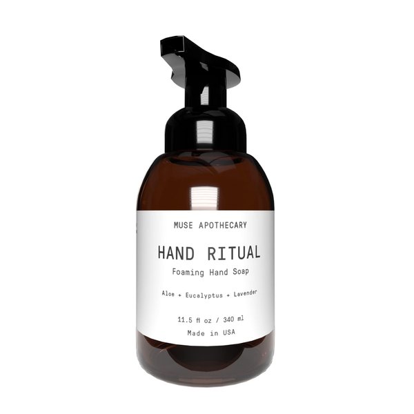 Muse Bath Apothecary Hand Ritual - Aromatic and Nourishing Foaming Hand Soap, Infused with Natural Aromatherapy Essential Oils - USDA Certified Biobased - 11.5 oz, Aloe + Eucalyptus + Lavender 1
