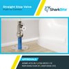 SharkBite 1/2 x 3/8 Inch Compression Straight Stop Valve, Quarter Turn, Push to Connect Brass Plumbing Fitting, PEX Pipe, Copper, CPVC, PE-RT, HDPE, 23037-0000LF