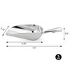 New Star Foodservice 34509 One-Piece Cast Aluminum Round Bottom Bar Ice Flour Utility Scoop, 5-Ounce, Silver (Hand Wash Only)